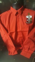 Kappa Alpha Psi Fraternity Dress Shirt Red Nupe Phi Nu Pi Red Dress Shirt - £23.90 GBP