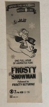 Frosty The Snowman Tv Movie Print Ad Vintage Cartoon Christmas TPA1 - £4.76 GBP