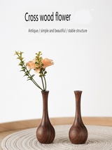 Black walnut solid wood creative vase - £23.58 GBP