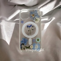 Magnetic MagSafe Dried Pressed floral Bumper Case For iPhone 13 14 15 16 Pro Max - $35.00