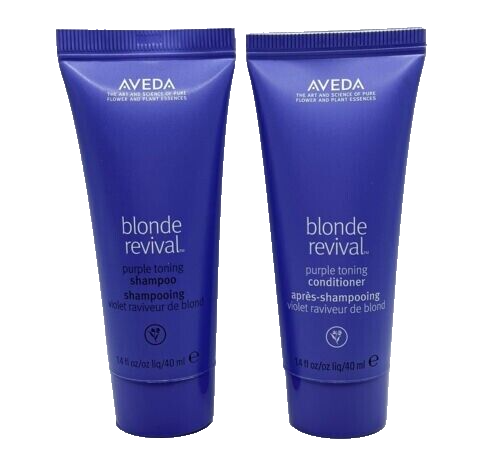 Aveda blonde revival purple toning Shampoo & Conditioner 1.4oz Each Travel Size - $25.99