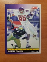 1991 Score #587 Adrian Cooper - Rookie - Pittsburgh Steelers - NFL - Fresh Pull - £1.45 GBP