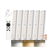 Under Cabinet Lights, 20Led Under Cabinet Lighting Rechargeable, Remote Led Clos - £78.09 GBP