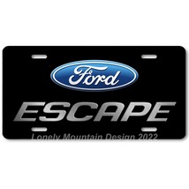 Ford Escape Inspired Art on Black FLAT Aluminum Novelty Auto License Tag... - $17.99