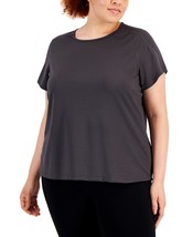 MSRP $20 Id Ideology Plus Size Birdseye Mesh T-Shirt Gray Size 3X - $12.11