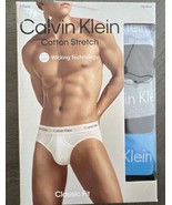 Calvin Klein Men&#39;s 3-Pack Cotton Stretch Hip Briefs 2XL New Classic Fit - $24.30