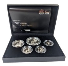 5 Piece Silver Brittannia Royal Mint Coin Set 2 oz + - £837.98 GBP