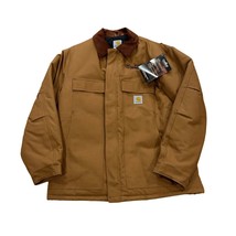 Carhartt C03 Duck Traditional Coat Artic Quilt Lined Brown Men&#39;s 44 Regular NWT - £99.91 GBP