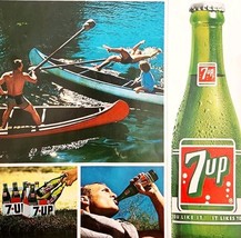 1965 7-Up 7 UP Where There&#39;s Action Beverage Advertisement Soda Pop HM2Q - €34,84 EUR