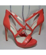 BCBGeneration BCBG Size 9.5 M GIDGET Red Leather Sandals New Women&#39;s Shoes - £46.80 GBP