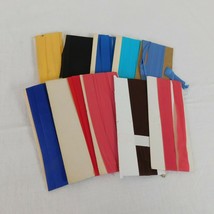 Lot of 10 Pre-owned Open Bias Tape Seam Binding Black Blue Green Red Pin... - $7.85