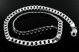 Elegant Solid 925 Sterling Silver Curb Link Design Men&#39;s Neck Chain 20&quot; - £83.74 GBP
