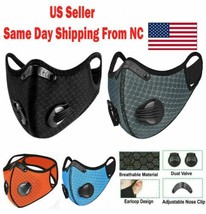 Reusable Face Mask With Active Carbon Filter Breathing Valves Cycling Mesh  - £5.37 GBP+