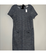 LOFT Gray Sheath Midi Dress Bateau Neck - $504.21 MXN