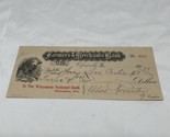1911 Farmer&#39;s &amp; Merchant&#39;s Bank Check #8622 Continental National Bank  K... - $19.79
