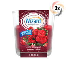 3x Candles Wizard Rose Bouquet Scented Candles | 3oz | 25 Hours | Fast Shipping! - £11.81 GBP