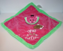 One In a Melon Watermelon Baby Security Blanket Pink Plush Toy 13" AD Sutton NEW - $66.76