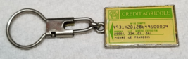 Crédit Agricole Bank Keychain France Account Card 1990s Metal - £9.48 GBP