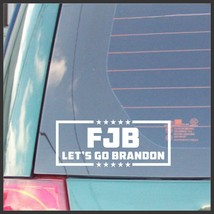 Let&#39;s Go Brandon FJB Funny DieCut Vinyl Window Decal Sticker Car Truck SUV 3 X 7 - £3.15 GBP