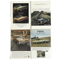 Vtg 1968 New Car Print Ad Chevy Caprice New Yorker Thunderbird Cadillac ... - $9.47