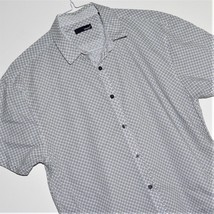 Men&#39;s Shirt Sz L / Large ~ Bruno ~ Black &amp; White Geometric Check ~ Vg ~ S/SLEEVE - £11.86 GBP