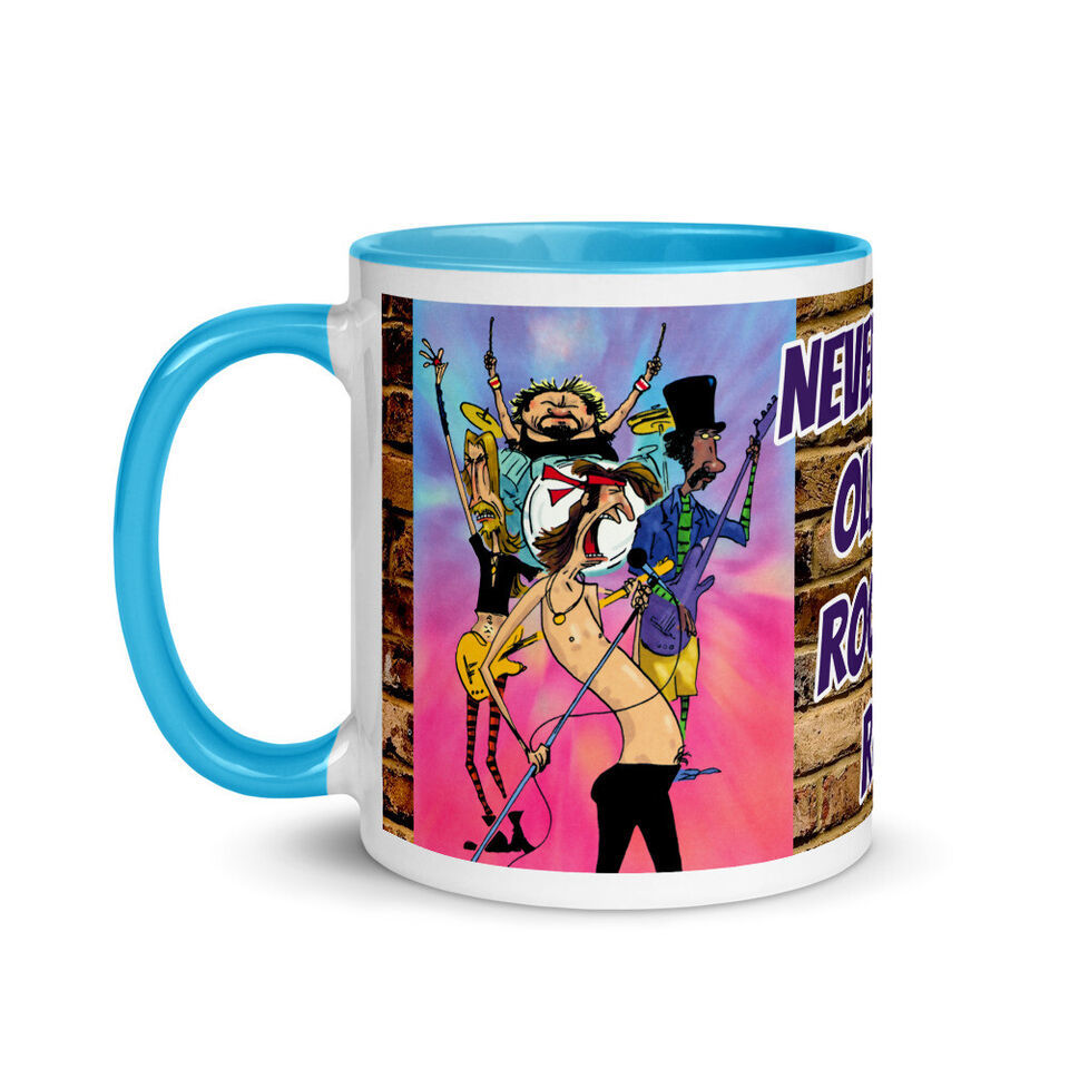 Old Geezer &#39;Never Too Old to Rock N Roll&#39; Beverage Mug (4 Color Choices) - $18.99