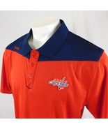 Washington Capitals NHL Reebok Center Ice Men Red Polo Golf Shirt Sz XL - £52.71 GBP