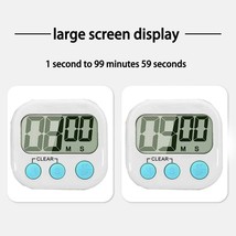 2Pcs Small Timer Kitchen Baking Countdown Timer Student Learning Big Screen - £23.56 GBP