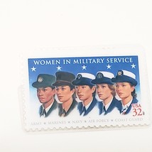 Women in Military Service Stamp Pin  1&quot; Army Marines Navy Air Force Coast Guard - £12.65 GBP