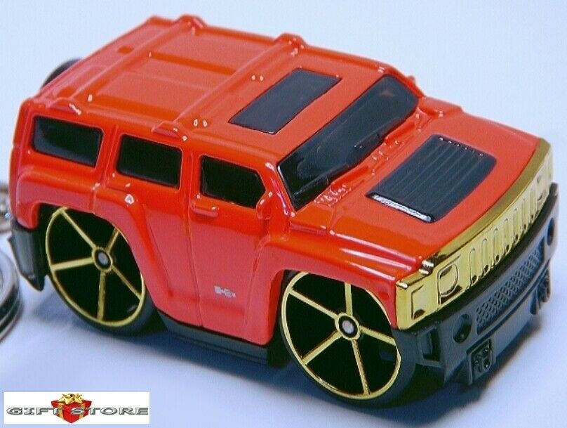 Hummer Key Chain RARE KEY CHAIN RED HUMMER H3 4X4 TRUCK SUV HUMVEE CARICATURE LIMITED ...