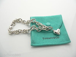 Tiffany &amp; Co Diamonds Heart Bracelet Bangle Chain Clasp Gemstone Love Gift Pouch - £797.75 GBP