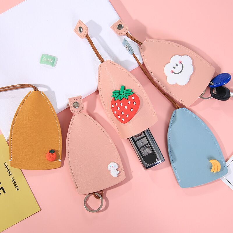 Primary image for Cartoon Pull-out Key Case Creative PU Leather Car Key Protector Universal