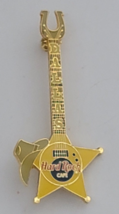 Dallas Texas Yellow Star Cowboy Hat GUITAR Hard Rock Cafe HRC Lapel Hat PIN - £7.62 GBP