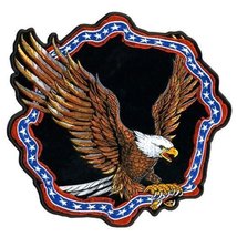 Large Circle of Stars Eagle Embroidered Jacket Patch - £13.68 GBP