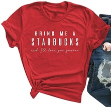 Funny Life Coffee Gift Shirt - Bring Me A Coffee and I Will Love You (Size:S) - £10.85 GBP