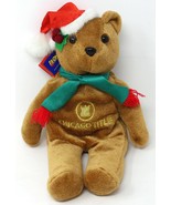 Brown Christmas Bear With Back Pocket From Chicago Title Frontier Bean B... - £5.64 GBP