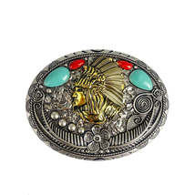 TOPACC Turquoise Indians Belt Buckle - $19.98