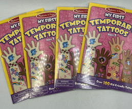 Melissa &amp; Doug My First Temporary Tattoos Over 100 Party Gift Favor - Lot Of 4 - £7.55 GBP