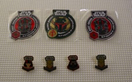 Lot of 7 Funko Star Wars movie patches and pins:Kylo Ren, Boba Fett, First Order - £16.68 GBP