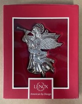 LENOX Silverplated Hark the Herald Angel 4” Christmas Ornament - £23.81 GBP