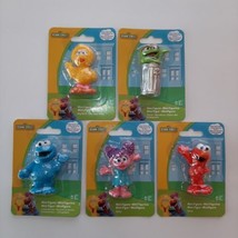 Sesame Street Mini Figures Set Of 5 Big Bird Elmo Abby Oscar Cookie Monster - £13.58 GBP