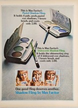 1967 Print Ad Max Factor Shadow Fling Eye Makeup Pretty Lady Smiling - £14.62 GBP