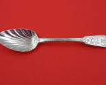 James Beebe English Georgian Sterling Silver Berry Spoon Leaf Bowl Chase... - $226.71