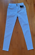 Women&#39;s White Skinny Jean Stretch Pants Size L/XL  by Nali Collection - $25.72