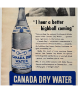 1944 Canada Dry Sparkling Water Advertisement WW2 Carbonated Club Soda E... - $367.32 MXN