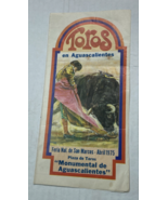 Bullfighting Advertisement Flyer – 4” x 8&quot; - Plaza de Toros  Aguascalien... - €11,28 EUR