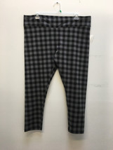 George Women&#39;s Basic Leggings Size 3X Checkered Gray &amp; Black New - £12.33 GBP