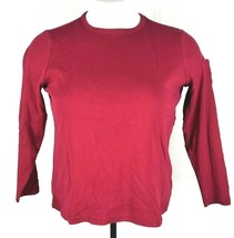 Womens 1x Ralph Lauren Red Rnd Neck Long Sleeve Tee Shirt Has Pocket One... - £11.34 GBP
