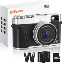 Portable Travel Camera, 16X Zoom Anti-Shake Small Digital Camera, 4K Digital - £101.87 GBP