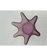 Vintage Murano Style Glass Purple Amethyst Bowl Art Blown Unique Vase De... - $18.09